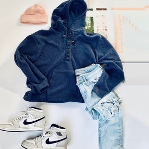 Vtg LL Bean pullover hoodie size Large